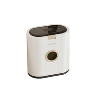 Press Top Trash Can with Lid Compact Slim Wastebasket Low-Profile for Bedroom