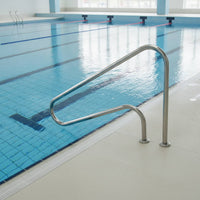 Swimming Pool Handrail 304 Stainless Steel Pool Handrail with Base Floor-Mounted