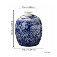 Ceramic Tea Jar Moisture-Proof Ceramic Canister with Lid High-Temperature Fired