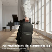 Hulusi Backpack Sturdy Oxford Material Gourd Flute Carrying Bag Chinese Flute Case Water-Resistant Musical Instrument Accessory