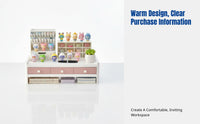 Desktop Transparent Screen Riser Display Rack, Office and Student Desk Organizer Shelf