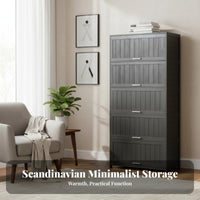particle-proofproof Doors Combination book storage unit and Cupboard Multi-Tier Design Storage Cabinet Large Capacity Shelving Unit Easy to Clean for Homeowners, Book Lovers, Office Workers, Study, Living Room, Bedroom, Hallway