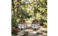 Hanging Bird Nesting Ball with Hook Drum-Shaped Bird Nesting Ball Outdoor Refillable for Wild Birds, Garden, Yard, Balcony, Patio