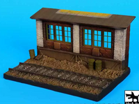 1/72 Resin Unpainted Train Station Scene Base D03 (13.5x9x7.5 cm)