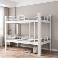 Metal Bunk Bed Space-Saving Steel Bunk Bed Sturdy Furniture for Students, Dorm Rooms, Student Accommodations, Compact Bedrooms