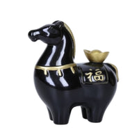 Horse Figurine with Bowl Compact Horse Figurine Tabletop Ornament for Homeowners, Collectors, Office Desk, TV Stand