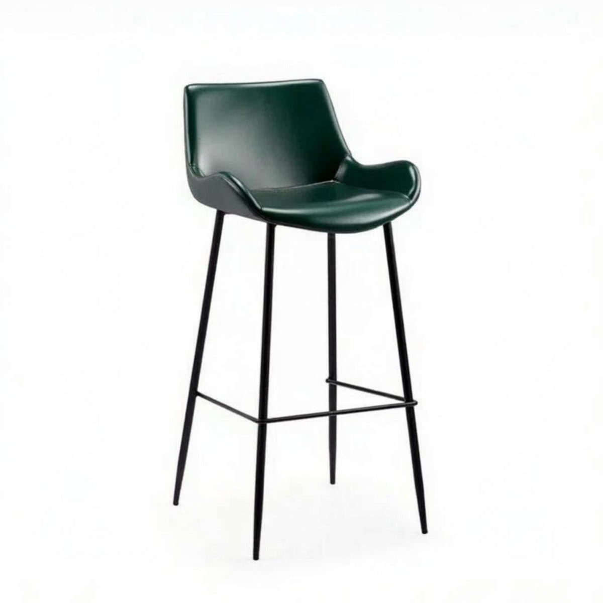 Upholstered High Stool with Backrest Utilitarian Bar Stool Chair Modern Design Easy to Clean for Interior Designers, Eatery