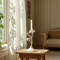 Wrought Iron Tree Branch Candelabra Rustic Branch Candle Holder Shabby Chic Taper Candle Holder Tabletop for Brides, Dining Table, Wedding