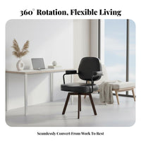 Upholstered rotating Task Chair effortless Rolling Casters for Study Room, Students