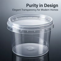 Heavy Duty Food Grade PP Bucket Pail Handle Lid, Customizable Food Grade Container, Airtight Seal St - Image 3