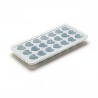 Easy Release Heart Shaped Ice Cube Tray Non-Stick Silicone Heart Mold with Lid Bisphenol A-Free-Unrestricted Silicone Ice Tray with Lid Dishwasher Safe for Home Bar, Parties, Summer Drinks