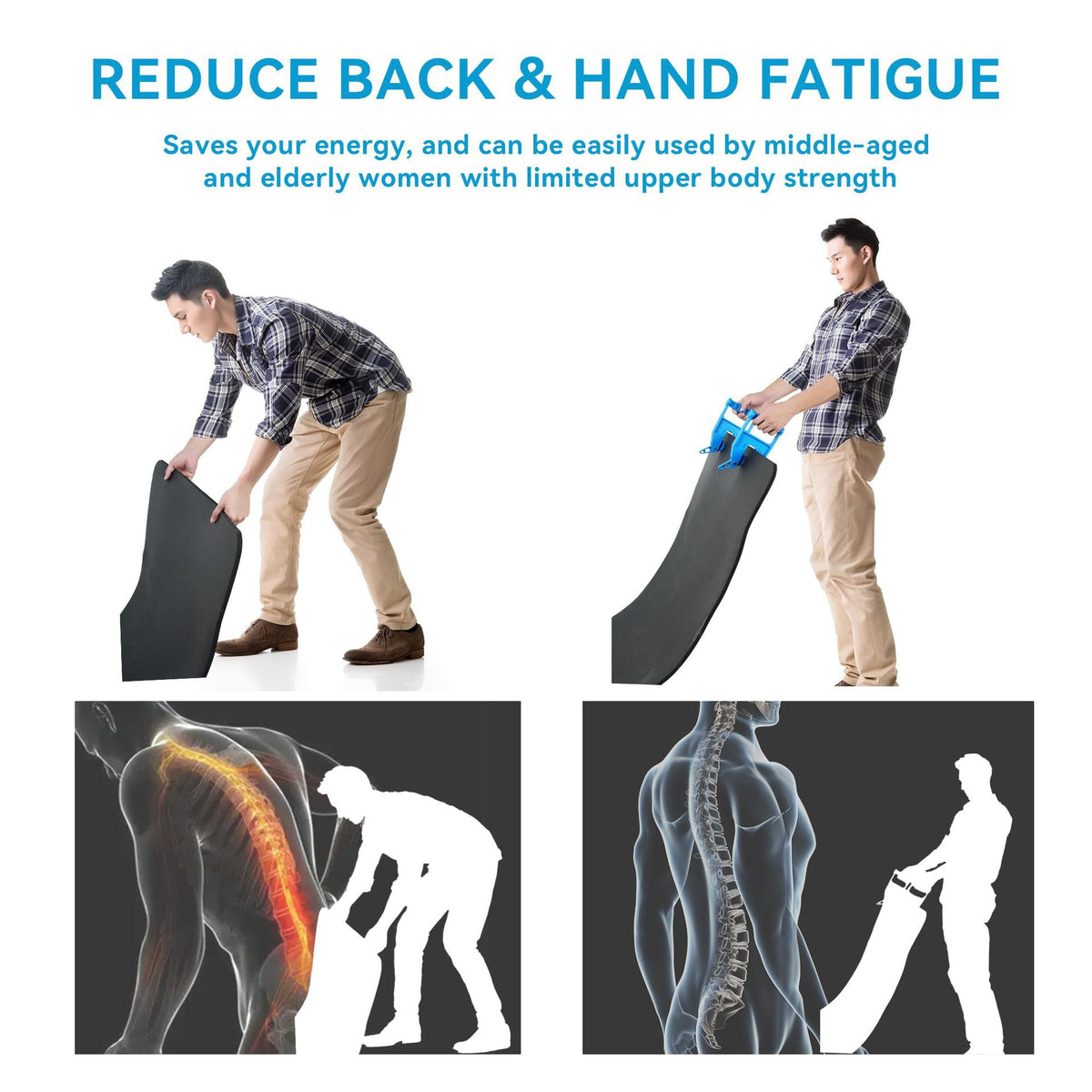 Plastic Mat Handling Clip, Effortless and Mess-Free, for Household Use (2-Pack)