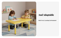 Plastic kids' Desk and Chair Kid-Safe Design 5-Piece Toddler Furniture Set Easy to Clean Lightweight for Daycare Center, Bedroom
