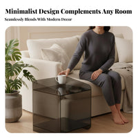 C-Shaped End Table Space-Saving Household Furniture Sturdy Frame for Living Room