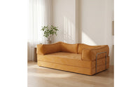Corduroy Folding Sofa Bed Space-Saving Sofa Bed with Armrests Sleek Foldable Futon Couch Padded for Guests, Students, Small Apartments, Guest Rooms, Studios, Living Room