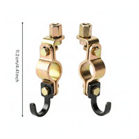 Metal Umbrella Base Mounting Bracket 8mm Clamp-Style Bracket with Hook Sturdy Rust-Resistant for Scooters, E-Bikes