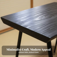 Natural Edge Perimeter Log Table Rustic Minimalist Design and Design Household Furniture Carbonized Finish Multifunctional