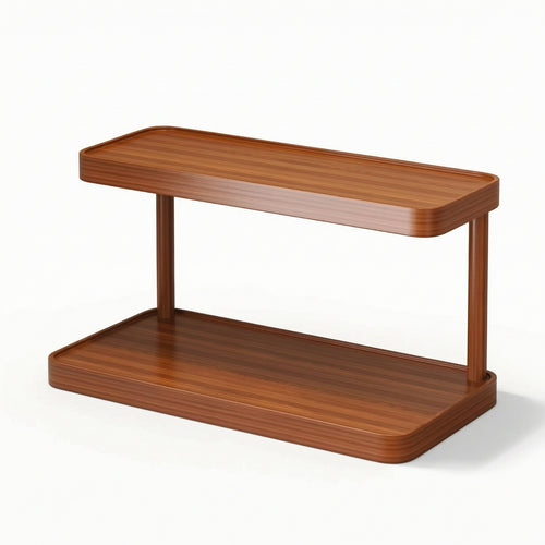 Countertop Shelf Organizer Wooden Desktop Storage Rack Multi-Purpose for Vanity