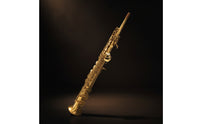 Straight Saxophone with Carrying Bag B♭ Soprano Saxophone Antique Woodwind for Rehearsal