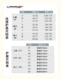 VPRO冰球护具儿童旱地陆地冰球装备全套成人冰上运动护胸护肘护腿