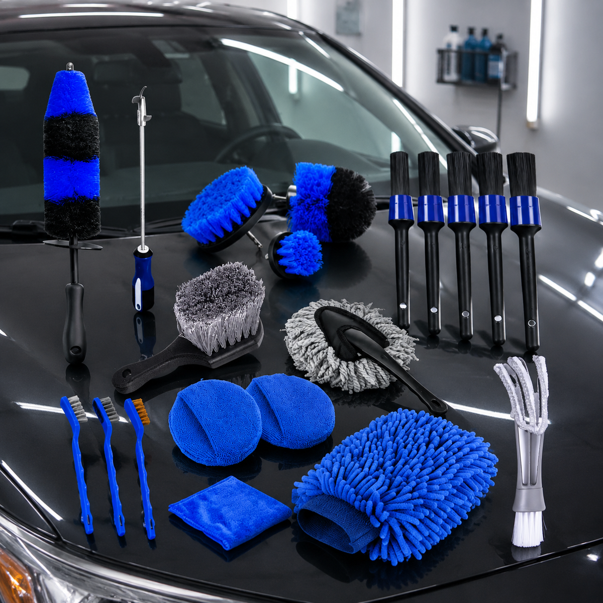 car cleaning brush set