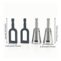 4 Pieces Carbon Steel Wire Twisting Tool with Hex Shank Standard Fit Electric Drill Wire Twisting Attachment Labor Saving Hard-Wearing for Electricians, DIYers, Electrical Work, Fence Building