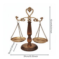 Vintage Cast Iron Scale Gift Idea Decorative Balance Scale Fleur-De-Lis Design