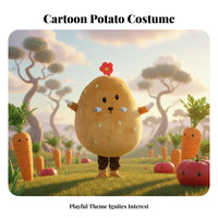 Cartoon Potato Suit Walkable Design Mascot Costume Funny Outfit