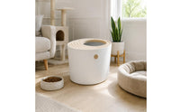 Enclosed Feline Toilet Large Size Hooded Litter Pan Easy to Clean
