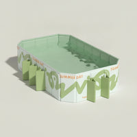 No-Inflation Rectangular Frame Pool Easy-Setup Rectangular Pool Portable Puncture-Resistant for Backyard