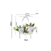 Flower Girl Flower Basket Pastel Colors Wedding Decor Keepsake for Bridesmaid