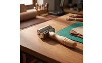 Leather Rolling Press Edge Roller Heavy Duty Leather Edge Roller Wear-Resistant Tool for Leathercrafters, Hobbyists, Leathercraft, Woodcraft, Workshop