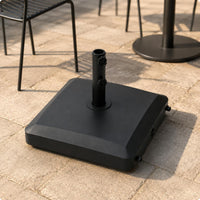 Patio Umbrella Base Tightening Knobs Wheeled Umbrella Base Black Outdoor Accessory