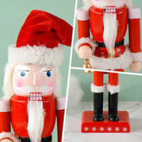 25cm King Nutcracker Christmas Decoration European Style Wooden Figurine
