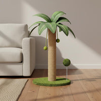 Low-Shedding Coconut Tree Cat Scratcher Stable and Long-Lasting Sisal Rope Cat Scratcher Space-Saving