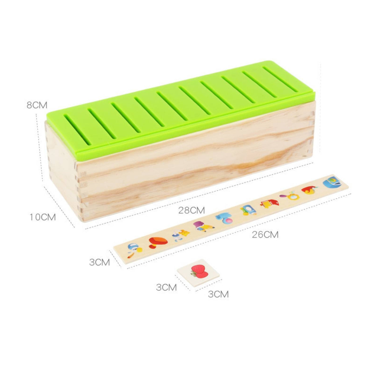 Educational Wooden Sorting Box with Lid Motor Skill Shape Sorter Box Counting Matching Game Vibrant for Playroom
