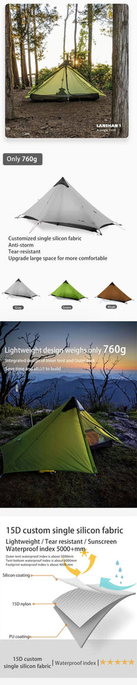 LanShan 2 3F UL GEAR 2 Person 1 Person Outdoor Ultralight Ca