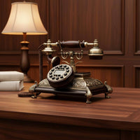 Antique Corded Telephone Ornate Retro Landline Phone Decorative Feet