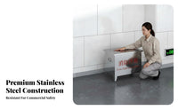 Stainless Steel Fire Sand Box Rust Proof Fire Fighting Sandbox Thickened Material Emergency Sand Bin Long-Lasting for Factory Employees, Warehouse Managers, Gas Station Attendants, Factories Plants, Warehouses, Laboratories