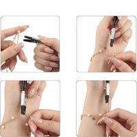 3 Pieces Bracelet Helper Set Metal Clamp Bracelet Fastening Tool Braided Cord Jewelry Clasp Helper