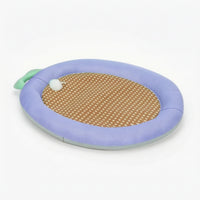 Cooling Mat with Raised Rim Anti-Slip Pet Cooling Mat Woven for Floor