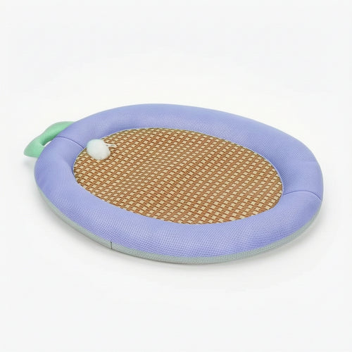 Cooling Mat with Raised Rim Anti-Slip Pet Cooling Mat Woven for Floor