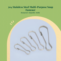 304 Stainless Steel Drapery Fastener Hook, sturdyDuty Hanging Organizer, Multi-Purpose Keychain Connector, Rust-Resistant Silver
