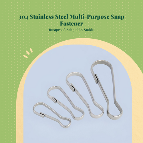 304 Stainless Steel Drapery Fastener Hook, sturdyDuty Hanging Organizer, Multi-Purpose Keychain Connector, Rust-Resistant Silver
