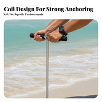 Stainless Steel Beach Anchor Helical Sand Anchor Kayak Ground Rod Rustproof Watercraft Anchoring Device