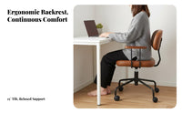 Armless rotating Chair Nordic Design Armless Caster Chair Ergonomic spine supportrest Space Saving for Adults