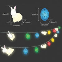 Easter Egg Fairy Lights Indoor & Outdoor Use Easter Festive Design Chick and Egg Lights for Families, Kids, Shop Display, Bedroom, Home