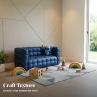 Upholstered Young Child Chair Child-Sized Quilted Quilted Square Sofa Soft and Comfortable Lightweight for Storytime Corner