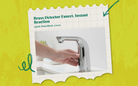 Touchless infrared brass faucet