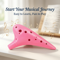 12 Hole Alto Resin Musical Instrument, Easy to Learn Ocarina for Students, Portable Ocarina with Lanyard, Beginner Ocarina for Kids